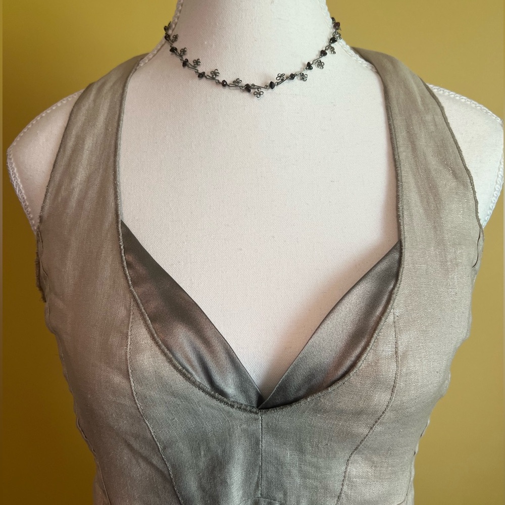 Vintage Mexx Linen Halter Dress